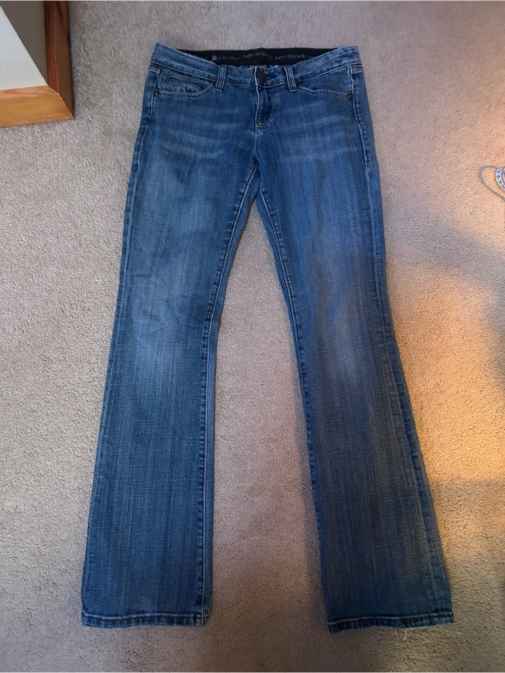 Express Women's Blue Flared Jeans